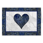 Blauw eenstammenhart met gedicht (Voorkant Horizontaal)