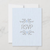 Blauw Eenvoud RSVP met Menu Keuze (Achterkant)