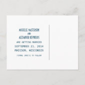 Blauw Eenvoudig deco-beeld Opslaan het Briefkaart (Achterkant)