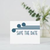 Blauw Eenvoudig deco-beeld Opslaan het Briefkaart (Staand voorkant)