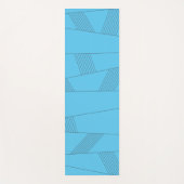 Blauw, eenvoudig, elegant, abstract lijnpatroon yogamat (Voorkant)