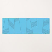 Blauw, eenvoudig, elegant, abstract lijnpatroon yogamat (Voorkant (horizontaal))