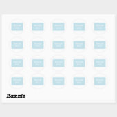 Blauw Eenvoudig elegant Dank u Stickers (Vel)