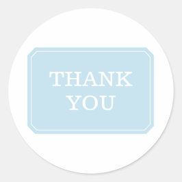 Blauw Eenvoudig elegant Dank u Stickers
