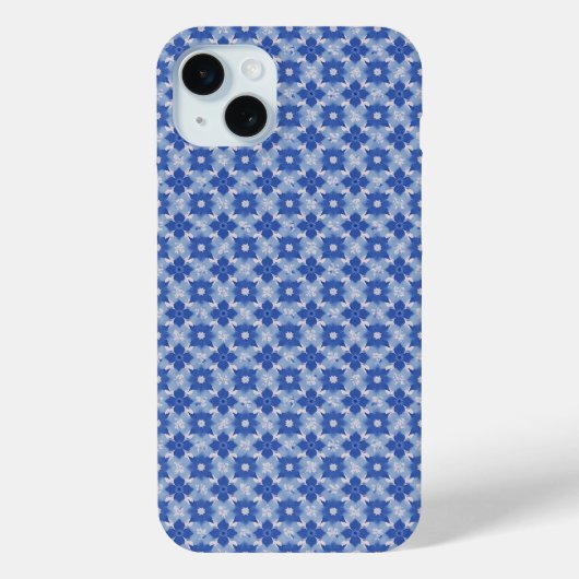 BLAUW EENVOUDIG GEOMETRISCH PATROON Case-Mate iPhone CASE (Achterkant)