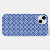BLAUW EENVOUDIG GEOMETRISCH PATROON Case-Mate iPhone CASE (Achterkant (horizontaal))