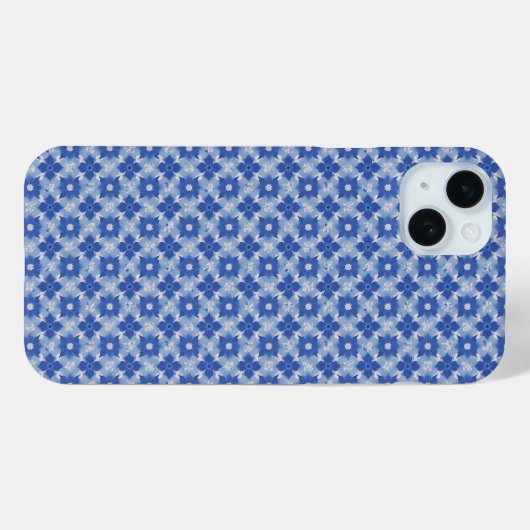 BLAUW EENVOUDIG GEOMETRISCH PATROON Case-Mate iPhone CASE (Achterkant (horizontaal))