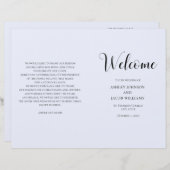 Blauw eenvoudig huwelijksaanzoek. Typografieprogra (Voorkant / Achterkant)