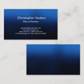 Blauw eenvoudig in modern, stijlvol visitekaartje (Voorkant / Achterkant)