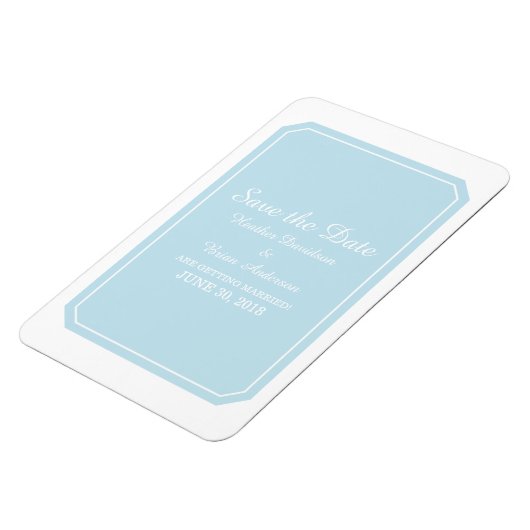 Blauw Eenvoudig legant sparen de Datum Magneet (Linkerzijde)