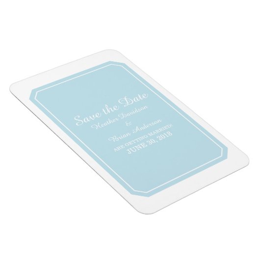 Blauw Eenvoudig legant sparen de Datum Magneet (Rechterzijde)