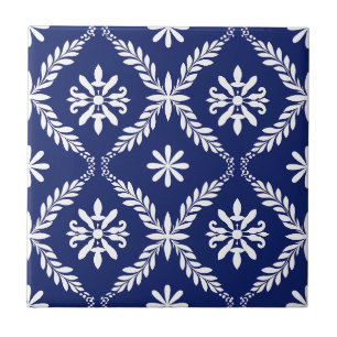 Blauw Eenvoudig Modern Geometrisch Elegant Abstrac Tegeltje