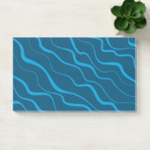 Blauw, eenvoudig, modern, koele golfabstractie post-it® notes (Kantoor)