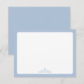 Blauw | Eenvoudig persoonlijk hartverwarmingstoest Notitiekaartje (Voorkant / Achterkant)