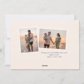 Blauw Eenvoudig Serif Gelukkig Chanoeka Feestdagenkaart (Achterkant)