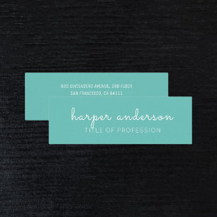 Blauw eenvoudige, moderne professional mini visitekaartje