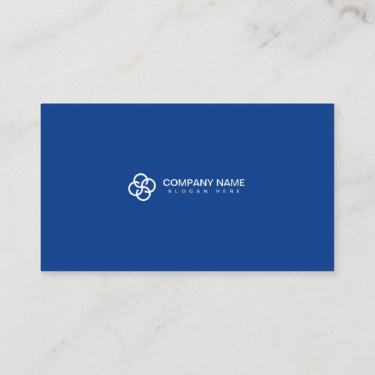 Blauw Eenvoudige Moderne Professionele QR-Code Sca Visitekaartje (Achterkant)