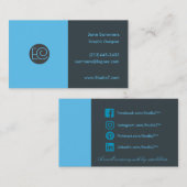 Blauw - Eenvoudige serie Visitekaartje (Voorkant / Achterkant)