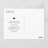Blauw Eenvoudige Typografie Foto Collage Afstudeer Briefkaart (Achterkant)