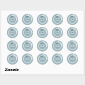 Blauw Eenvoudige Wedding Envelope Seal Ronde Sticker (Vel)