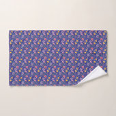 Blauw eenvoudige wildflower patroonnaam bad handdoek (Handdoek)