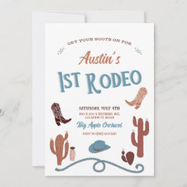 Blauw eerste Rodeo Kaart
