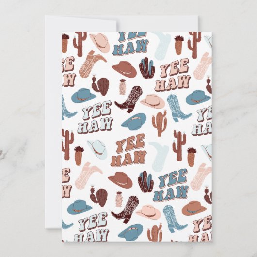 Blauw eerste rodeo kaart (Achterkant)