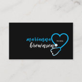 Blauw eerstehulpverpleegkundige en medisch ontwerp visitekaartje (Voorkant)