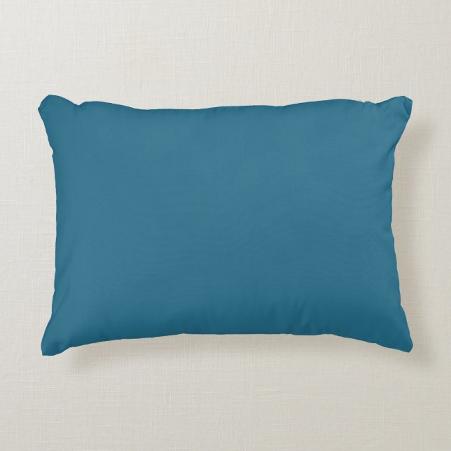 Blauw Effen Kleur, Kussen Eenvoudig, Modern (Voorkant)