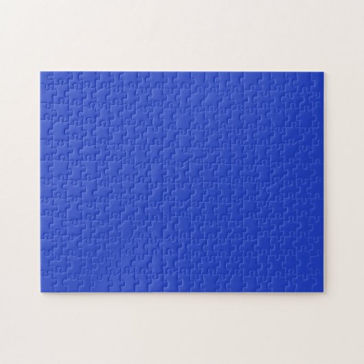 Blauw (effen kleur) legpuzzel (Horizontaal)