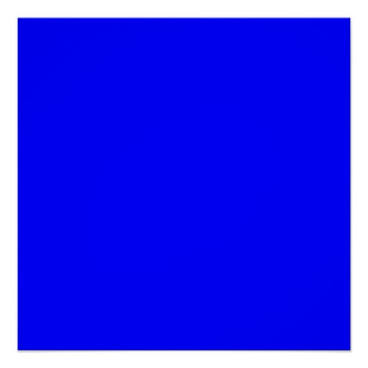 Blauw (effen kleur) perfect poster (Voorkant)