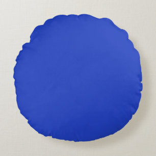 Blauw (effen kleur) rond kussen
