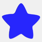 Blauw (effen kleur) ster sticker (Voorkant)