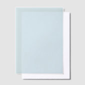 Blauw Effen Kleur Trouwliner Vellum Uitnodigingen (Offset)