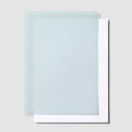 Blauw Effen Kleur Trouwliner Vellum Uitnodigingen