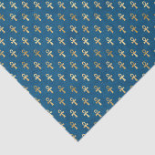 Blauw Egyptisch Ankh Weefselpapier | unieke verpak Tissuepapier (Detail)