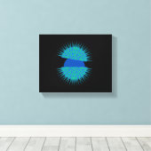 Blauw Ei Canvas Afdruk (Insitu (Houten vloer))