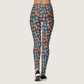 Blauw Eikelpatroon Leggings (Achterkant)