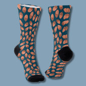 Blauw Eikelpatroon Sokken