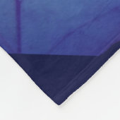 Blauw eikenblad gepersonaliseerd fleece deken (Hoek)