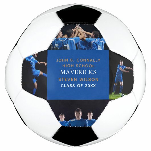 Blauw eindexamenfoto 4 Cool Persoonlijk Voetbal (Voorkant)