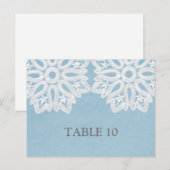 Blauw elastisch tabelnummer Briefkaart (Voorkant / Achterkant)