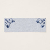 Blauw Elegance Bruiloft Drink Tickets Mini Visitekaartjes (Achterkant)