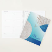 Blauw elegant abstract planner (Display)