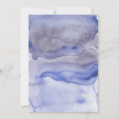 Blauw Elegant | Baby jongen | 1e verjaardag Kaart (Achterkant)