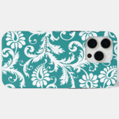 Blauw Elegant  Damask verandert Blauw om het even  Case-Mate iPhone Case (Achterkant (horizontaal))