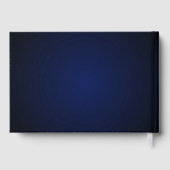 Blauw Elegant Damast Trouwboek Gastenboek (Achterkant)