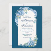 Blauw elegant, eenvoudig glanzend en prachtig save the date (Voorkant)