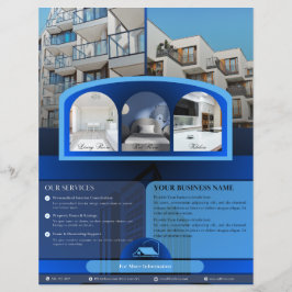 Blauw Elegant Flyer voor makelaars