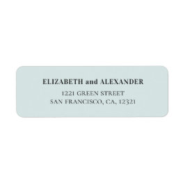 Blauw elegant formeel huwelijk. Eenvoudig modern a Etiket